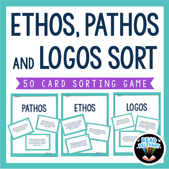 Ethos, Pathos, and Logos Rhetorical Appeals Sort : 50 Card Sorting Act –  Read Relevant