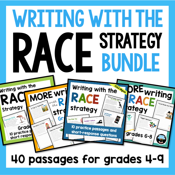 RACE Strategy Writing Prompts and Passages BUNDLE