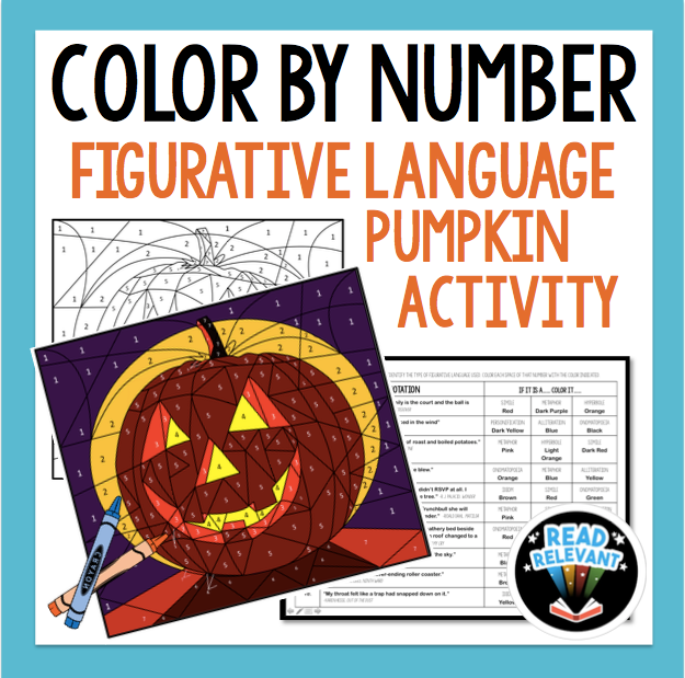 Color By Number : Figurative Language Pumpkin Activity