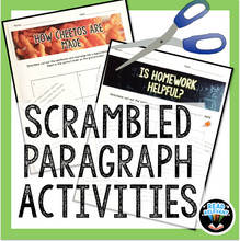 Load image into Gallery viewer, Scrambled Paragraph Activity- Cut and paste to practice text structure