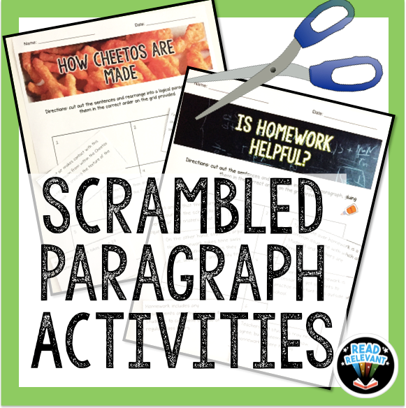 Scrambled Paragraph Activity- Cut and paste to practice text structure