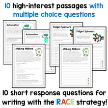 Load image into Gallery viewer, Reading Comprehension and Writing with the RACE Strategy Grades 6-8