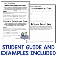 Load image into Gallery viewer, Vocabulary in Context Worksheets and Activities for grades 6-9