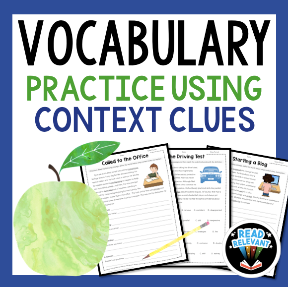 Vocabulary in Context Worksheets and Activities for grades 6-9