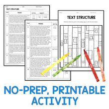 Load image into Gallery viewer, Text Structure Color by Number