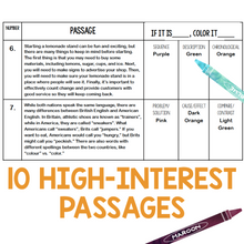 Load image into Gallery viewer, Text Structure Color by Number