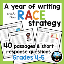 Load image into Gallery viewer, RACE Strategy 40 Prompts and Passages for All Year Grades 4-5
