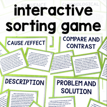 Load image into Gallery viewer, Text Structure Sort : 50 Card Sorting Activity