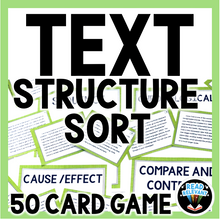 Load image into Gallery viewer, Text Structure Sort : 50 Card Sorting Activity