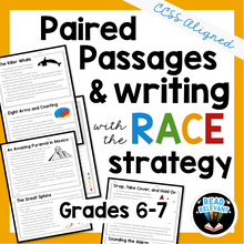 Load image into Gallery viewer, Paired Passages and Writing with the RACE Strategy Grades 6-7

