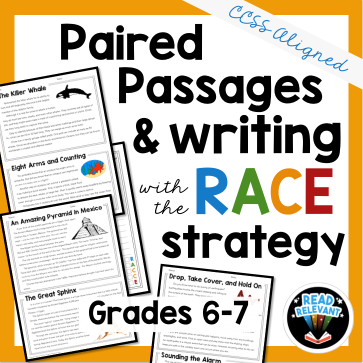 Paired Passages and Writing with the RACE Strategy Grades 6-7