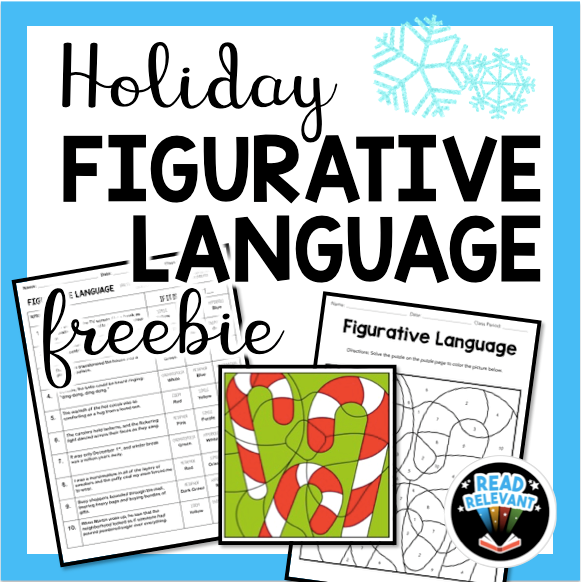 Holiday ELA Activity Figurative Language Free | Fun, No-Prep Coloring Activity