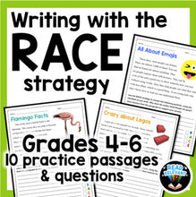 Load image into Gallery viewer, RACE Strategy Writing Grades 4-6 Passages and Questions