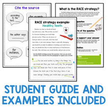 Load image into Gallery viewer, RACE Strategy Writing Grades 4-6 Passages and Questions
