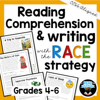 Reading Comprehension and Writing with the RACE Strategy: Grades 4-6 – Read  Relevant