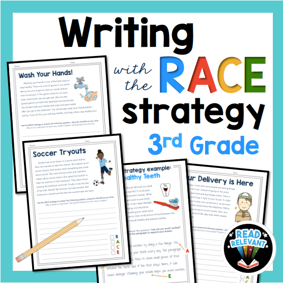 RACE Strategy Writing 3rd Grade Passages and Questions