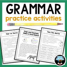 Load image into Gallery viewer, Grammar Worksheets : Practice Grammar activities worksheets
