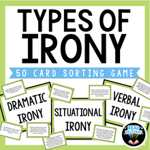 Load image into Gallery viewer, Types of Irony Sort : 50 Card Sorting Activity
