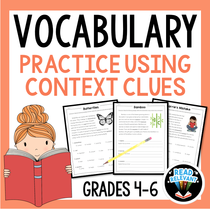 Vocabulary in Context Worksheets and Activities for grades 4-6