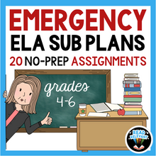Load image into Gallery viewer, ELA Emergency Sub Plans No-Prep Maternity Leave Lesson Plans | 4th 5th 6th grade
