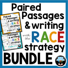 Load image into Gallery viewer, Paired Passages and Writing with the RACE Strategy Bundle Distance Learning
